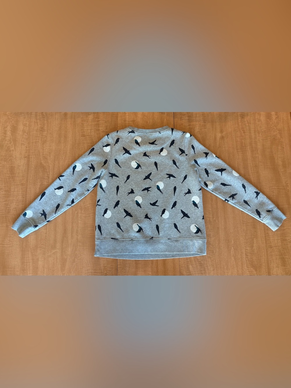 Boden Grey Sweatshirt with Bird Print - Picture 2 of 7